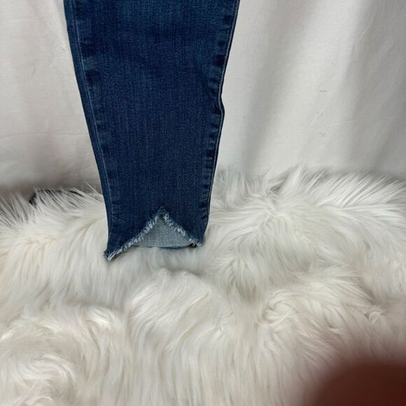 Frame Denim Le High Skinny Sulham Wash Triangle Raw Hem Jeans Sz 23 - Picture 11 of 12